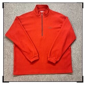 Simms Fishing Fleece Half Zip Pullover Red Men's XL Made in Canada